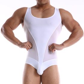 Multicolor Fashion Personality New Men's Swimwear (Option: White-XL)