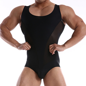 Multicolor Fashion Personality New Men's Swimwear (Option: Black-XL)